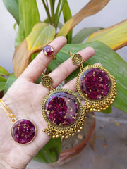 Flat Pressed Resin Preserved Fresh Petal Charms Epoxy Dried Flower Rose  Pendent,Ring And  Earrings jewelry